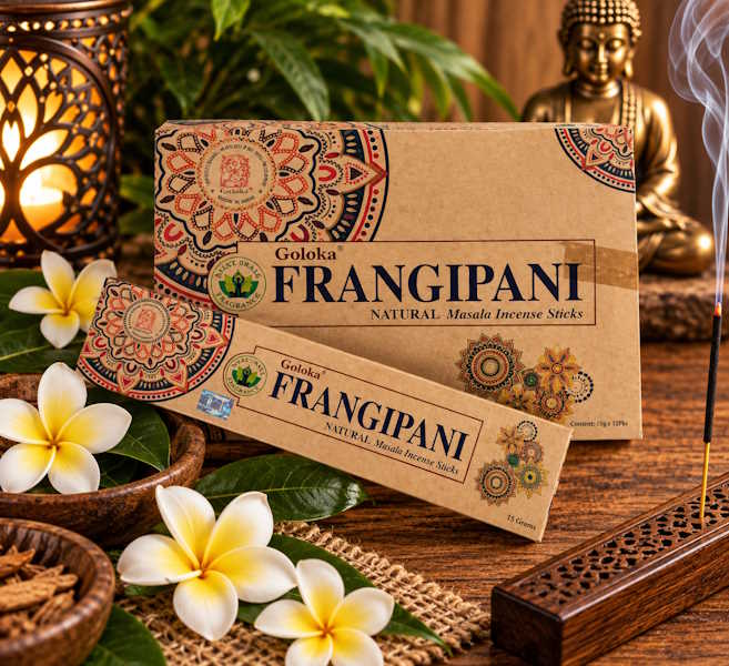 Incienso Goloka Orgánico Frangipani